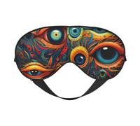 Máscara de ojos con estampado Eyes 2, suave y opaca, para mujeres y hombres, para dormir toda la noche, viajes
