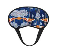 Máscara de ojos con estampado floral botánico con borde negro, con buen efecto de sombreado, es una opción ideal para viajes, meditación, etc