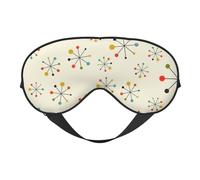 Máscara de ojos con estampado moderno y retro, correa ajustable, para siesta, noche, viajes, camping, yoga y relajación