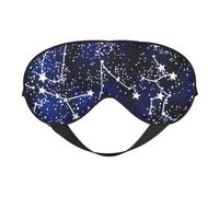 Máscara de ojos con estampado que brilla en la oscuridad, suave y transpirable, adecuada para la siesta, viajes y sueño nocturno