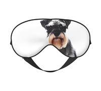 Máscara de ojos con estampado Schnauzer cómodo para dormir bien, cubre los ojos completos, ajustable, suave y transpirable para viajes, meditación