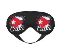 Máscara de ojos con la bandera del orgullo cubano patriótico, con bloqueo de luz, suave sin presión con correa elástica para el hogar, viajes, oficina, siesta, yo