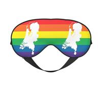 Máscara de ojos con la bandera del orgullo LGBT de los Países Bajos, con bloqueo de luz, suave sin presión con correa elástica para el hogar, viajes, oficina, sie