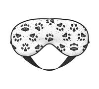 Máscara de ojos con patrón de pata de perro para máxima comodidad para dormir, ajustable, transpirable y elegante, perfecta para sensibilidad a la luz, insomnio