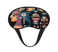 Máscara de ojos con patrón de plumas de retazos para dormir, máscara de ojos suave y cómoda, relajante con cero presión para los ojos vendados.