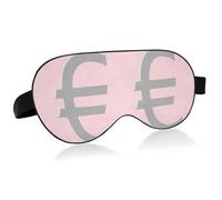 Máscara de ojos con peso esencial de viaje con símbolo minimalista gris y rosa con banda elástica ajustable opaca para motel