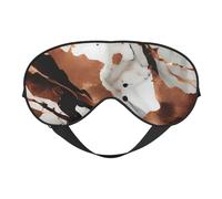 Máscara de ojos con textura de mármol, con estampado de salpicaduras de cobre, con correa ajustable, para siesta, noche, viajes, camping, yoga y relajación
