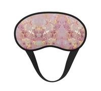 Máscara de ojos con textura de mármol rosa con borde negro, con buen efecto de sombreado, es una opción ideal para viajes, meditación, etc