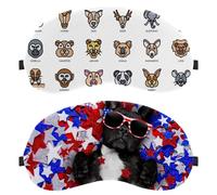 Máscara de ojos de 2 piezas, máscara de ojos para dormir de lado, Inuboshi es una bonita venda nocturna con cero presión ocular, cubierta ajustable para dormir, bloquea completamente la sombra de ojos