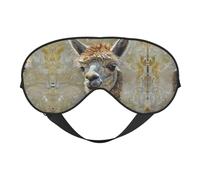 Máscara de ojos de alpaca llama para dormir, máscara de sueño que bloquea perfectamente la luz para mujeres y hombres, diadema suave y cómoda para viajar