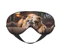 Máscara de ojos de Bulldog Inglés para dormir, máscara de sueño que bloquea perfectamente la luz para mujeres y hombres, diadema suave y cómoda para viajar