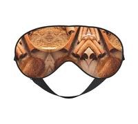 Máscara de ojos de canela para máxima comodidad para dormir, ajustable, transpirable y elegante, perfecta para sensibilidad a la luz, insomnio