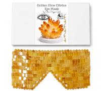 Máscara de ojos de cristal de citrino - Máscara de enfriamiento facial Golden Glow para ojos hinchados, ojeras y relajación - Máscara de piedra natural debajo de los ojos para hinchar, circulación y