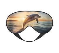 Máscara de ojos de delfín para dormir, máscara de sueño que bloquea perfectamente la luz para mujeres y hombres, diadema suave y cómoda para viajar