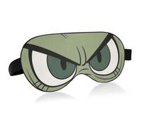 Máscara de ojos de dibujos animados esencial para dormir, con banda elástica ajustable, opaca, para viajes, para dormir y volar