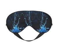 Máscara de ojos de doble cara con estampado de agua tranquila, bloqueo suave y ligero para mejorar la calidad del sueño