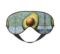 Máscara de ojos de doble cara con estampado de aguacate, bloqueo suave y ligero para mejorar la calidad del sueño