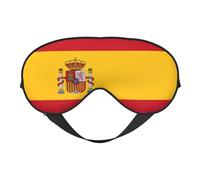 Máscara de ojos de doble cara con estampado de bandera española, cubierta suave para viajes, máscara de dormir nocturna para hombres y mujeres