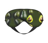 Máscara de ojos de doble cara con estampado de frutas de aguacate, bloqueo suave y ligero para mejorar la calidad del sueño