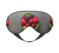 Máscara de ojos de doble cara con estampado de frutas frescas y jugosas, bloqueo suave y ligero para mejorar la calidad del sueño