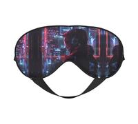 Máscara de ojos de doble cara con estampado de Hacker Era, suave cobertura de ojos para viajes, máscara de dormir para hombres y mujeres