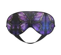 Máscara de ojos de doble cara con estampado de mariposa, bloqueo suave y ligero para mejorar la calidad del sueño