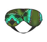Máscara de ojos de doble cara con estampado de mariposa colorida, bloqueo suave y ligero para mejorar la calidad del sueño