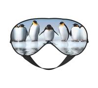 Máscara de ojos de doble cara con estampado de pingüino, opaca para dormir, cómoda máscara de ojos para dormir para todas las ocasiones