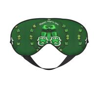 Máscara de ojos de doble cara con estampado del día de San Patricio, suave y bloqueo de luz para mejorar la calidad del sueño