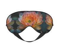 Máscara de ojos de doble cara con estampado floral de cactus, suave y bloqueo de luz para mejorar la calidad del sueño