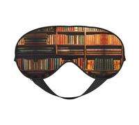 Máscara de ojos de doble cara con impresión de libros, bloqueo suave y ligero para mejorar la calidad del sueño