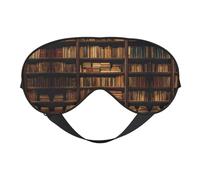 Máscara de ojos de doble cara con impresión de libros, bloqueo suave y ligero para mejorar la calidad del sueño