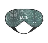 Máscara de ojos de doble cara con impresión de palabras de lecciones de matemáticas, opaca para dormir, máscara de ojos cómoda para dormir para todas las ocasiones