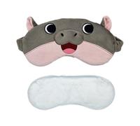 Máscara de ojos de felpa, cómoda máscara de ojos de hipopótamo, fundas de ojos de felpa para dormir, ojos de viaje de felpa, temático de hipopótamo, bonita máscara de dormir cómoda para viajes