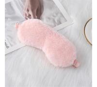 Máscara de ojos de felpa suave para dormir, máscara de ojos de nube de amor, máscara de felpa, parche para siesta, cubierta de ojos para la salud, máscara para dormir (rosa claro)