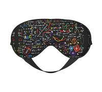 Máscara de ojos de fórmula matemática, máscara opaca unisex, cubre ojos para dormir con correas ajustables, máscara de ojos de viaje
