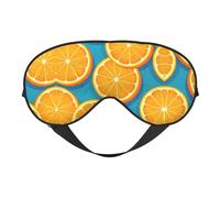 Máscara de ojos de fruta naranja fresca para máxima comodidad para dormir, ajustable, transpirable y elegante, perfecta para sensibilidad a la luz, insomnio