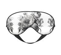 Máscara de ojos de grafito floral para dormir, máscara de sueño que bloquea perfectamente la luz para mujeres y hombres, diadema suave y cómoda para viajar