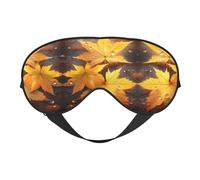 Máscara de ojos de hoja de arce amarilla para máxima comodidad para dormir, ajustable, transpirable y elegante, perfecta para sensibilidad a la luz, insomnio
