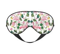 Máscara de ojos de hojas redondas de flamenco para máxima comodidad para dormir, ajustable, transpirable y elegante, perfecta para sensibilidad a la luz, insomnio