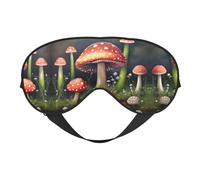 Máscara de ojos de hongos para máxima comodidad para dormir, ajustable, transpirable y elegante, perfecta para sensibilidad a la luz, insomnio