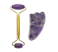 Máscara De Ojos De Jade Amatista Natural Rodillo Facial Gua Sha Tablero De Piedra Gouache Rascador Cortina De Ojos Para Dormir Juego De Masaje,tipo 04