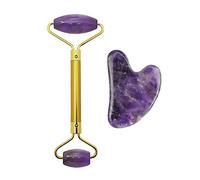 Máscara De Ojos De Jade Amatista Natural Rodillo Facial Gua Sha Tablero De Piedra Gouache Rascador Cortina De Ojos Para Dormir Juego De Masaje,tipo 05