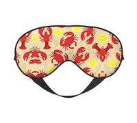 Máscara de ojos de langosta y cangrejo, máscara opaca unisex, cubreojos para dormir con correas ajustables, máscara de ojos de viaje