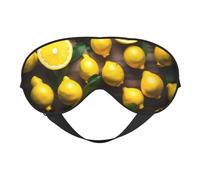 Máscara de ojos de limones tropicales frescos, máscara de dormir para hombres y mujeres, 100% opaca, sin presión en los ojos, suave y transpirable