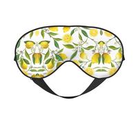 Máscara de ojos de limones tropicales frescos, máscara de ojos opaca, unisex, fundas para dormir con correas ajustables, máscara de ojos de viaje