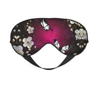 Máscara de ojos de mariposa negra y blanca para hombres y mujeres, máscara para dormir con correa fácil de ajustar, cubierta de ojos de noche para viajes