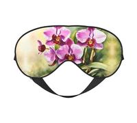 Máscara de ojos de orquídea para dormir, máscara de sueño que bloquea perfectamente la luz para mujeres y hombres, diadema suave y cómoda para los ojos para viajes