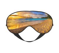 Máscara de ojos de palma hawaiana para dormir, máscara de sueño que bloquea perfectamente la luz para mujeres y hombres, diadema suave y cómoda para viajar