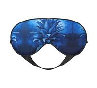 Máscara de ojos de piña azul para dormir, máscara de sueño que bloquea perfectamente la luz para mujeres y hombres, diadema suave y cómoda para viajar